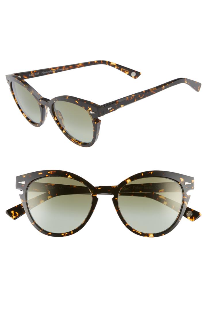 Women's Ahlem Menilmontant 53mm Cat Eye Sunglasses - Yellow Turtle