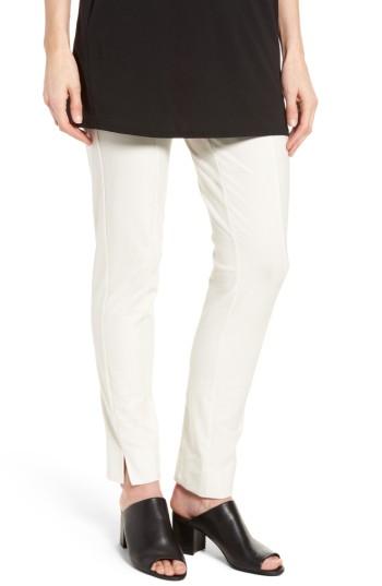 Petite Women's Eileen Fisher Slim Knit Pants P - Ivory