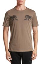 Men's The Kooples Embroidered Dragon T-shirt - Brown