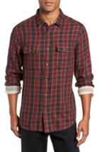 Men's Jeremiah Boulder Regular Fit Reversible Plaid Shirt - Red