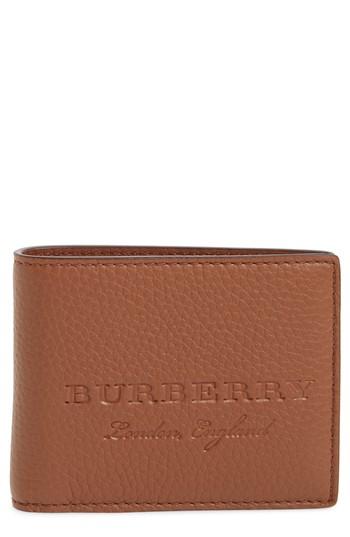 Men's Burberry Bifold Leather Wallet - Brown