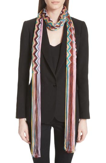 Women's Missoni Long Zigzag Fringe Scarf