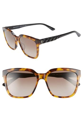 Women's Juicy Couture Core 55mm Square Sunglasses - Black