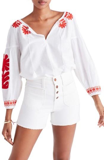Women's Madewell Denim Shorts - White