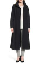 Women's Gallery Full Length Wool Blend Coat - Black