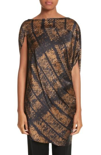 Women's Zero + Maria Cornejo Lui Dot Mesh Stretch Silk Charmeuse Tunic