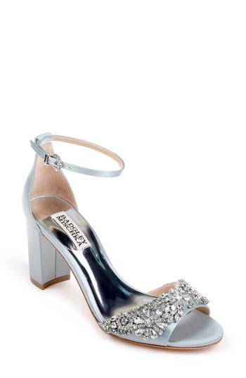 Women's Badgley Mischka Hines Embellished Block Heel Sandal .5 M - Blue