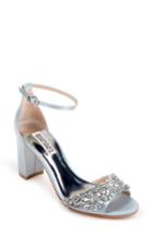 Women's Badgley Mischka Hines Embellished Block Heel Sandal .5 M - Blue