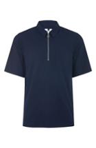 Men's Topman Modern Fit Zip Shirt, Size - Blue