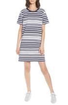 Women's Bp. Stripe Twist Back T-shirt Dress, Size - Blue