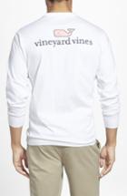 Men's Vineyard Vines Logo Pocket Long Sleeve Crewneck T-shirt, Size - White