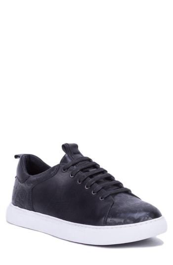 Men's Robert Graham Sanderson Embossed Sneaker M - Black