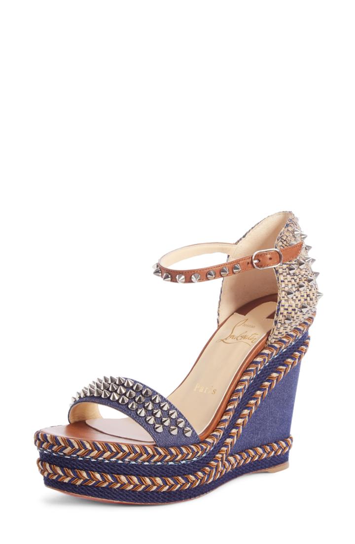 Women's Christian Louboutin Madmonica Spike Wedge Sandal
