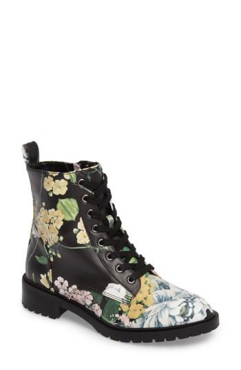 Women's Steve Madden Officer Combat Boot M - Black