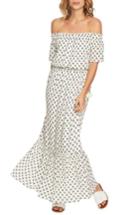 Women's 1.state Off The Shoulder Cinched Waist Maxi Dress, Size - Ivory