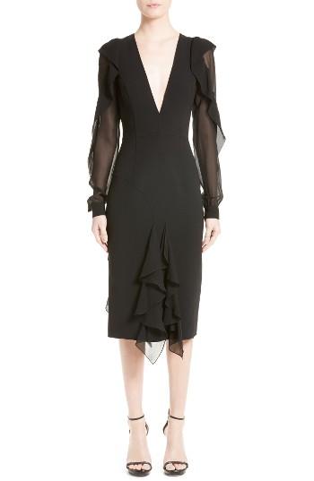 Women's Michael Kors Chiffon Ruffle Sheath Dress