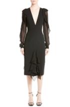 Women's Michael Kors Chiffon Ruffle Sheath Dress