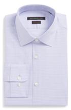 Men's John Varvatos Star Usa Regular Fit Stretch Check Dress Shirt .5 R - Purple