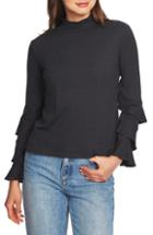 Women's 1.state Ruffle Sleeve Rib Knit Top