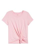 Women's Madewell Knot Front Tee, Size - Pink
