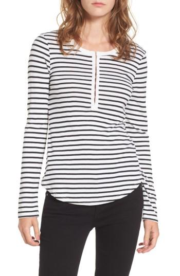 Women's Splendid Venice Stripe Henley - Ivory