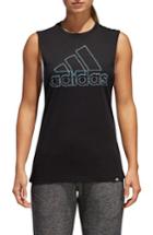 Women's Adidas Muscle Logo Tank - Black