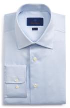 Men's David Donahue Trim Fit Dress Shirt 32/33 - Blue