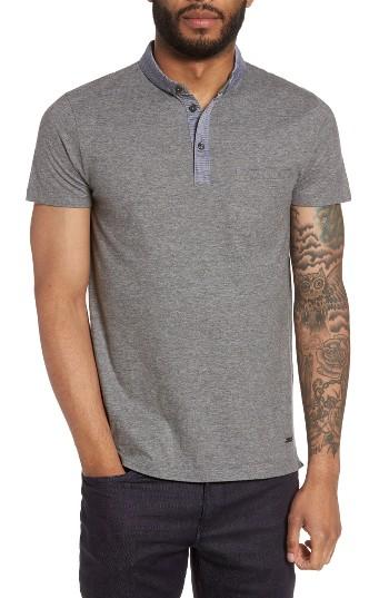 Men's Boss Orange Patcherman Polo - Grey
