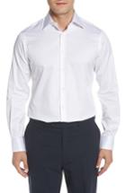 Men's Ike Behar Regular Fit Solid Dress Shirt .5 34/35 - White