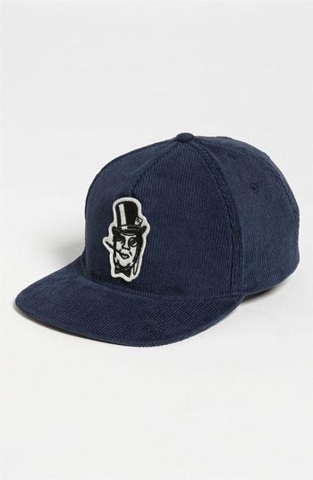 Obey 'bourgeois Andre' Corduroy Snapback Baseball Cap Navy One Size