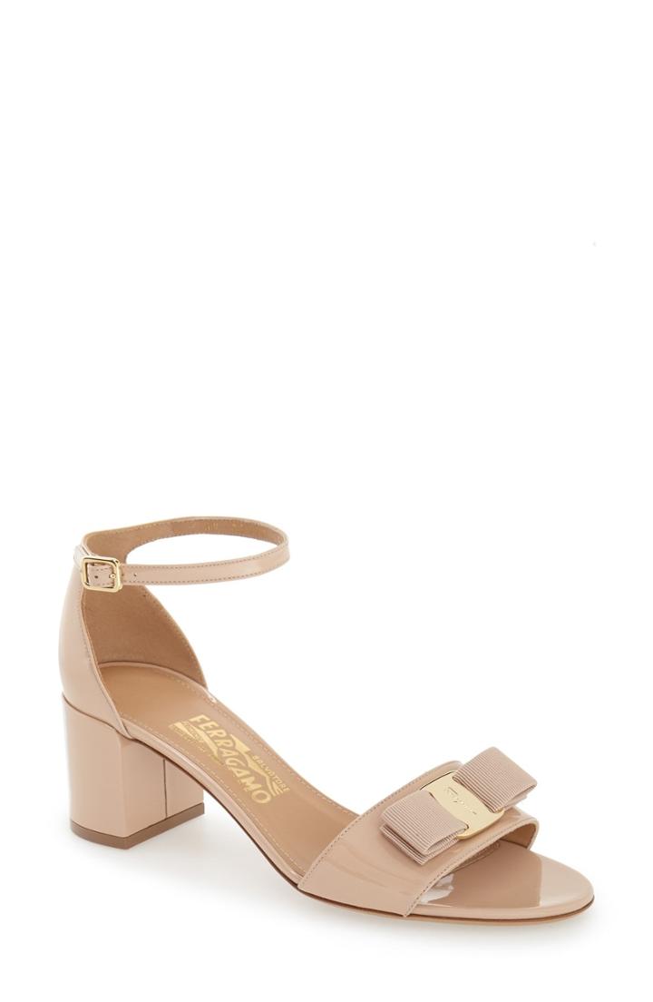 Women's Salvatore Ferragamo Gavina Block Heel Bow Sandal