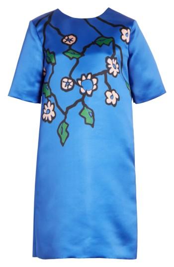 Women's Marni Floral Print Duchesse Satin Dress