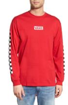 Men's Vans Classic Checkmate Long Sleeve T-shirt - Red