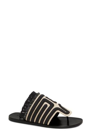 Women's Mercedes Castillo Lucara Embroidered Sandal M - Black