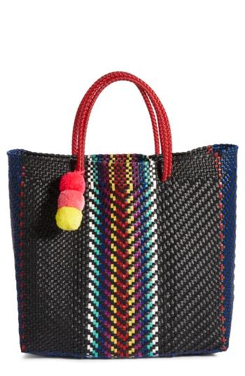 Boutique Mexico Medium Stella Short Handle Tote - Black