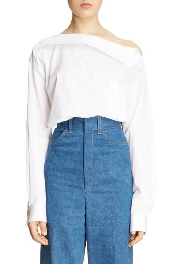 Women's Toga Asymmetrical One-shoulder Blouse Us / 36 Fr - White