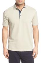 Men's Thaddeus Hansel Print Pique Polo - Beige