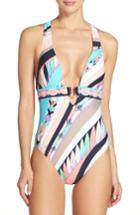 Women's Trina Turk Electric Wave One-piece Swimsuit - Blue