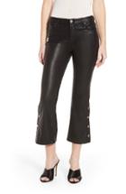 Women's Blanknyc Vegan Leather Snap Kick Flare Pants - Black