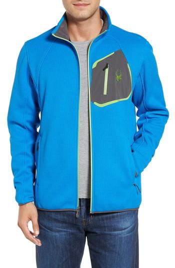 Men's Spyder Paramount Zip Sweater, Size - Blue