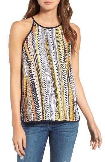 Women's Thml Contrast Trim Geo Print Top - Yellow