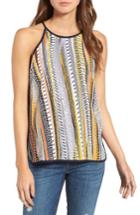 Women's Thml Contrast Trim Geo Print Top - Yellow