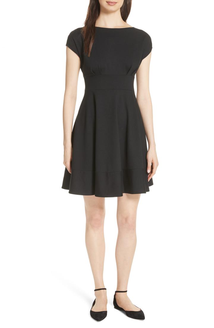 Women's Kate Spade New York Ponte Fiorella Fit & Flare Dress - Black