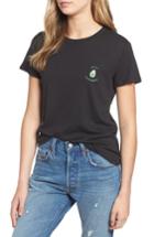 Women's Sub Urban Riot Holy Guacamole Embroidered Slouched Tee - Black