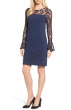 Women's Bobeau Flared Cuff Lace Sleeve Dress - Blue