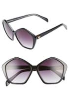 Women's Draper James 57mm Gradient Lens Geometric Sunglasses - Black