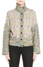 Women's Missoni Wool Blend Cardigan Us / 48 It - Blue