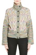 Women's Missoni Wool Blend Cardigan Us / 48 It - Blue