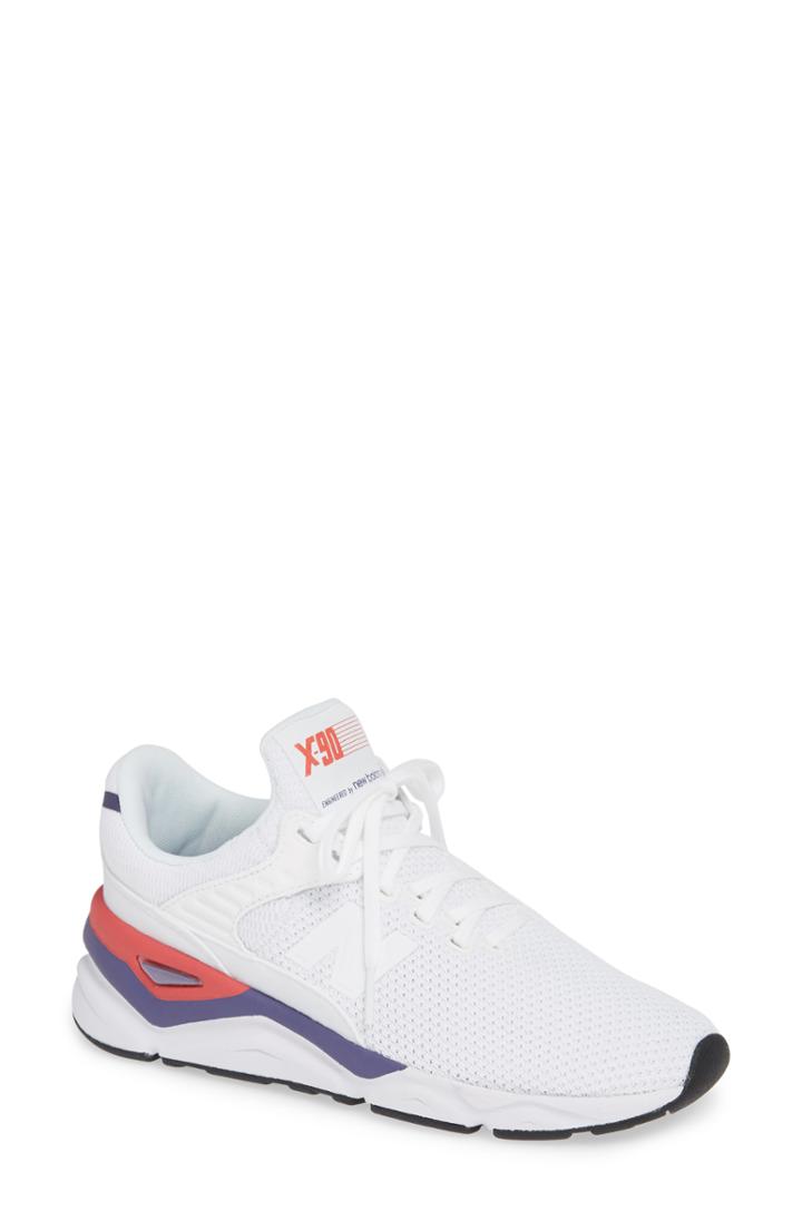 Women's New Balance X-90 Sneaker .5 B - White