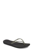 Women's Reef Lux Shimmer Flip Flop M - Black